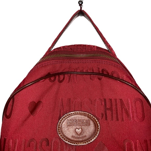 90’s Red Moschino Print Backpack - Picture 6 of 10
